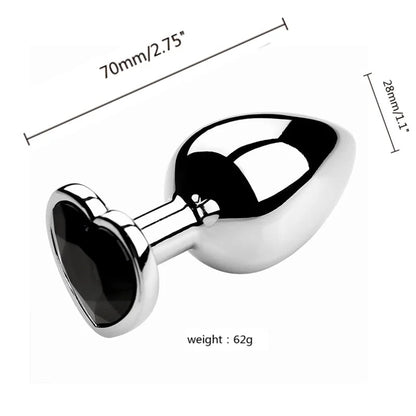 Metal Heart Butt Plug 3 Sizes Simifo