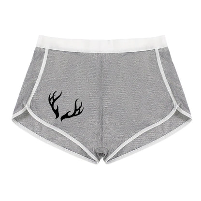 Cuckold Antlers Women's Boxer Shorts - Seamless Hip Lifting Sports Underwear | Solid Color Boyshort