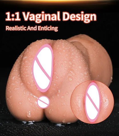 3-in-1 Male Masturbator - Deep Throat, Vagina & Oral Stroker | Realistic TPE Pleasure Toy
