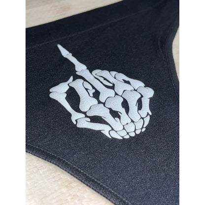 Halloween Skeleton Thong - Sexy Gothic Underwear for Women