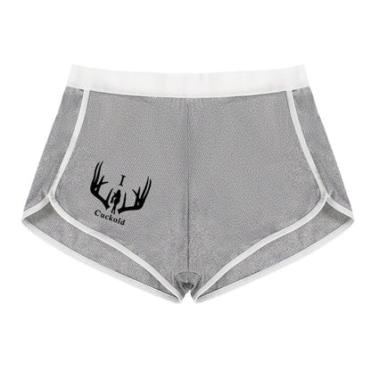 Cuckold Antlers Women's Boxer Shorts - Seamless Hip Lifting Sports Underwear | Solid Color Boyshort