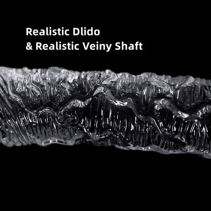 Realistic Dildo Clear Soft Lifelike Sex Toy with Vein Texture Penis for Vagina Anal Stimulation with Strong Suction Cup Adulttoy
