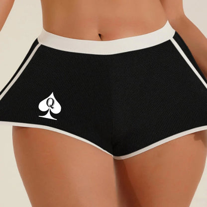 Queen of Spades Women's Cotton Boxer Shorts - Breathable Boyshort Panties | Comfortable Sports Underwear