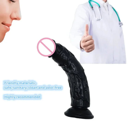 Realistic G-Spot Jelly Dildo with Suction Cup - Silicone Penis Butt Plug | Women's Pleasure Toy