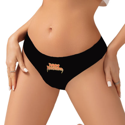 Women's Halloween Thong Panties - Sexy Pumpkin Print G-String Lingerie Breathable Soft Underwear