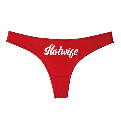 HOT WIFE Red Cotton Seamless Thong - Soft Invisible Breathable Sport Underwear | Women's Lingerie