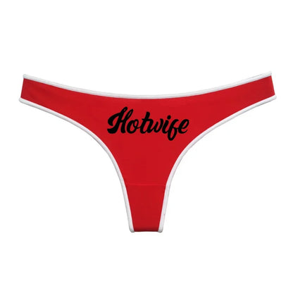 HOT WIFE Red Cotton Seamless Thong - Soft Invisible Breathable Sport Underwear | Women's Lingerie