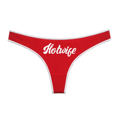 HOT WIFE Red Cotton Seamless Thong - Soft Invisible Breathable Sport Underwear | Women's Lingerie