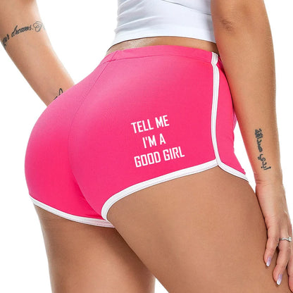 GOOD GIRL Hot Pants - Sexy Women's Shorts Lingerie | Stretch Yoga Sports Underwear
