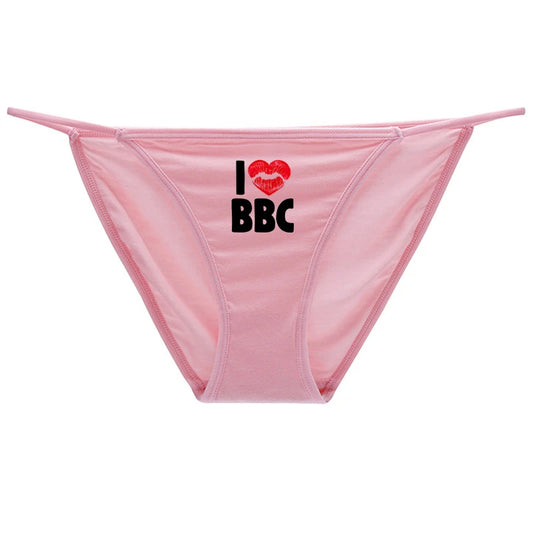 I LOVE BBC Cotton Underwear - Sexy Print Women's Briefs | Breathable Comfortable Panties