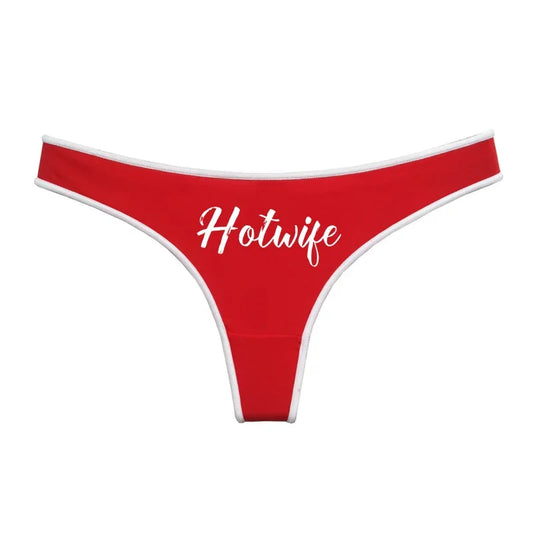 HOT WIFE Red Cotton Seamless Thong - Soft Invisible Breathable Sport Underwear | Women's Lingerie