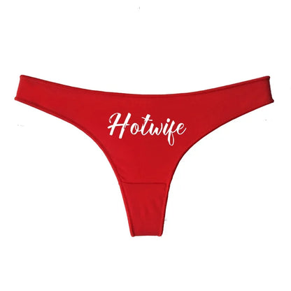 HOT WIFE Red Cotton Seamless Thong - Soft Invisible Breathable Sport Underwear | Women's Lingerie