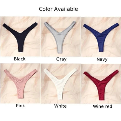 Women's V-Waist Sports Thong - Sexy Breathable G-String | Low Rise Elastic Bikini Panties