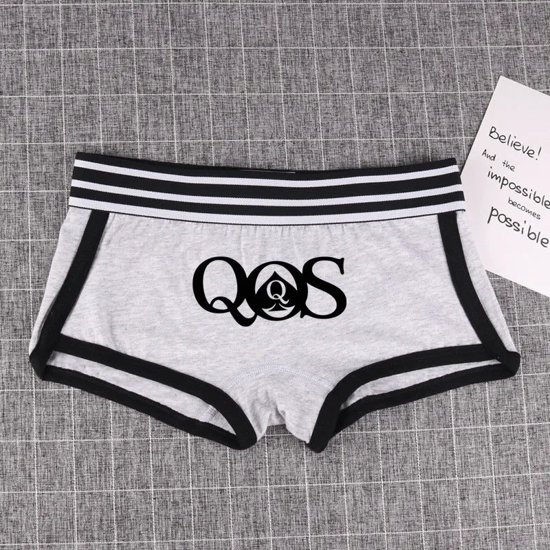 Queen of Spades Cotton Boyshort - Women's Breathable QOS Underwear | Cute Comfortable Panties