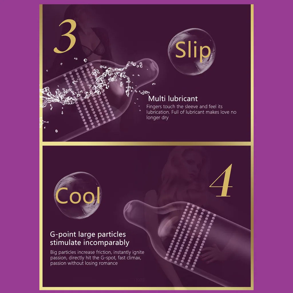 Premium Latex Condoms - Dotted & Ribbed for Enhanced Pleasure (10 Pack)