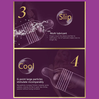 Premium Latex Condoms - Dotted & Ribbed for Enhanced Pleasure (10 Pack)