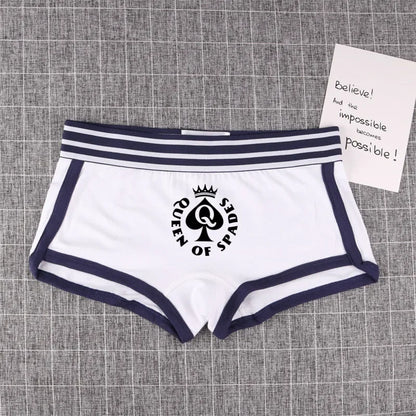 Queen of Spades Cotton Boyshort - Women's Breathable QOS Underwear | Cute Comfortable Panties