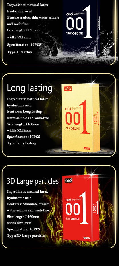 Ultra Thin Condoms - Ice & Fire Sensation (10 Pack)