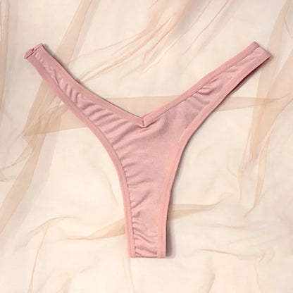 Women's V-Waist Sports Thong - Sexy Breathable G-String | Low Rise Elastic Bikini Panties