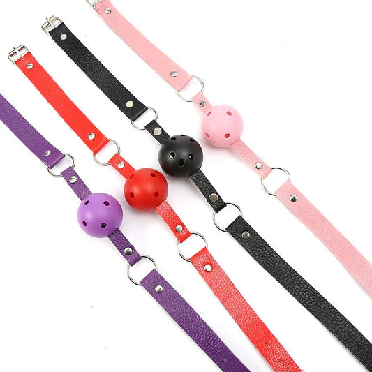 Leather Ball Gag Simifo