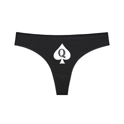 Queen of Spades Print Cotton Panties - Cute Sexy Women's Underwear | Plus Size Available