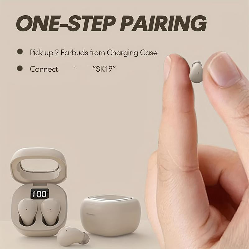Lnvisible Secure Mini Blvetooth Earbuds Low Profile Micro Tiny Discreet Hidden Earbuds for Work Small Headphones, Invisible Sleep Wireless Earphone