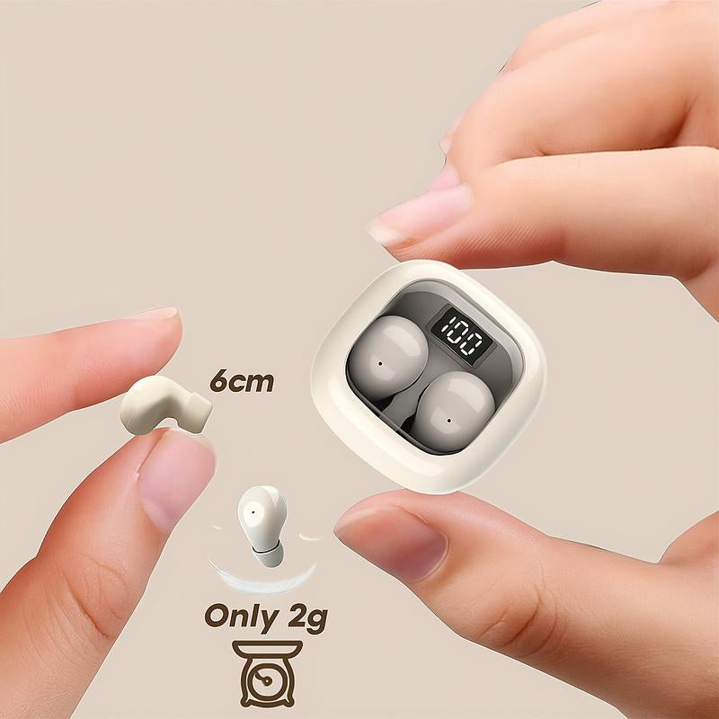 Lnvisible Secure Mini Blvetooth Earbuds Low Profile Micro Tiny Discreet Hidden Earbuds for Work Small Headphones, Invisible Sleep Wireless Earphone