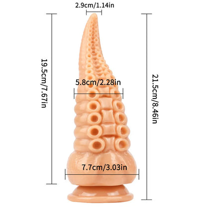Crystal Octopus Tail Transparent Soft Butt Plug Simifo
