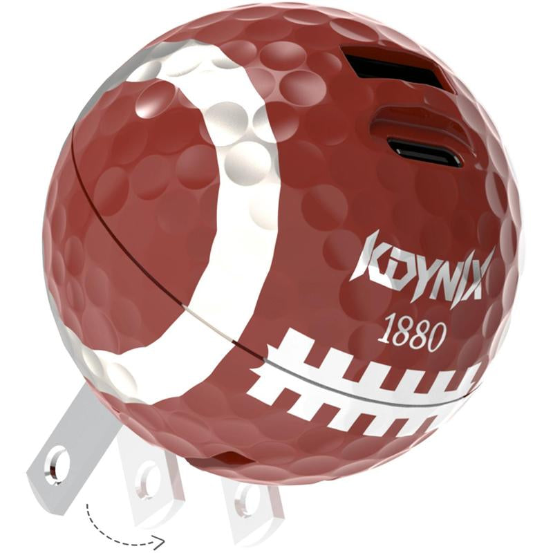 20W Dual Port Creative Golf Ball Charger Block，Gan III Power Adapter Fast Wall Charger with UL Certified, Fast Charging for Iphone 17/16/15/14/13/12, Galaxy, Ipad, Airpods Smartphone Chargers , Portable Chargers, Magnetic Phone Charger, Charger for Iphone