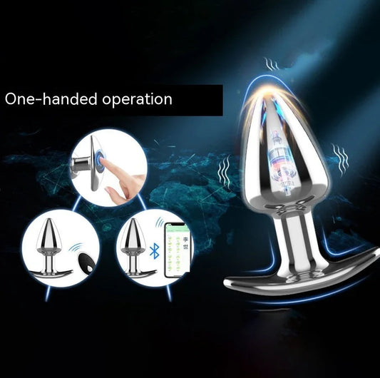 Metal App Vibrate Butt Plug Simifo