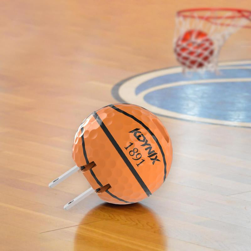 20W Dual Port Creative Golf Ball Charger Block，Gan III Power Adapter Fast Wall Charger with UL Certified, Fast Charging for Iphone 17/16/15/14/13/12, Galaxy, Ipad, Airpods Smartphone Chargers , Portable Chargers, Magnetic Phone Charger, Charger for Iphone