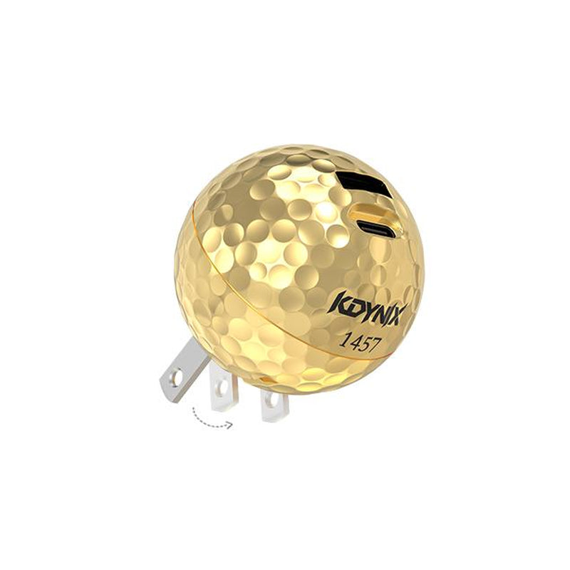 20W Dual Port Creative Golf Ball Charger Block，Gan III Power Adapter Fast Wall Charger with UL Certified, Fast Charging for Iphone 17/16/15/14/13/12, Galaxy, Ipad, Airpods Smartphone Chargers , Portable Chargers, Magnetic Phone Charger, Charger for Iphone